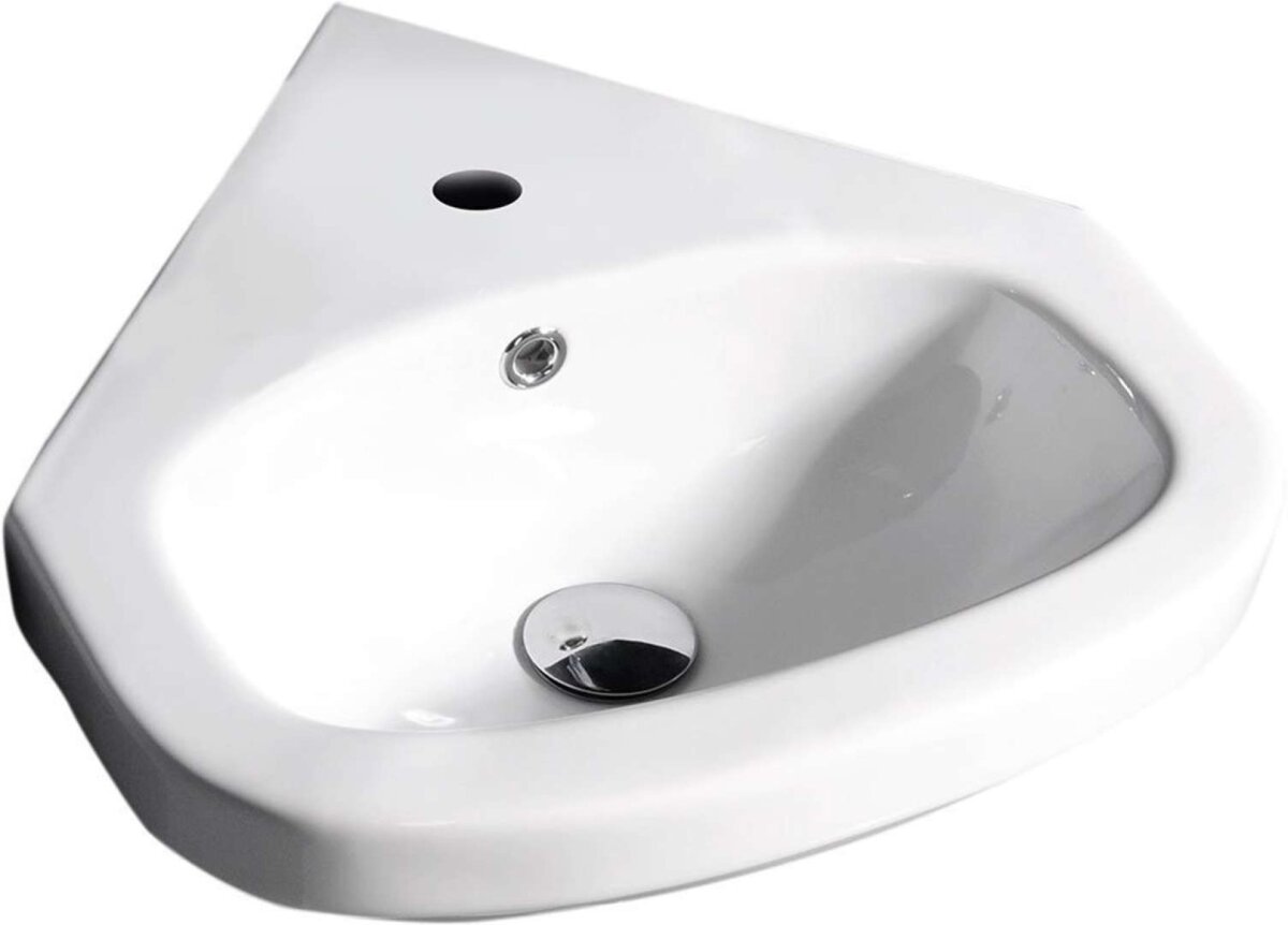 Aqualine VITROYA rohové keramické umývadlo 46×46 cm (VT145)