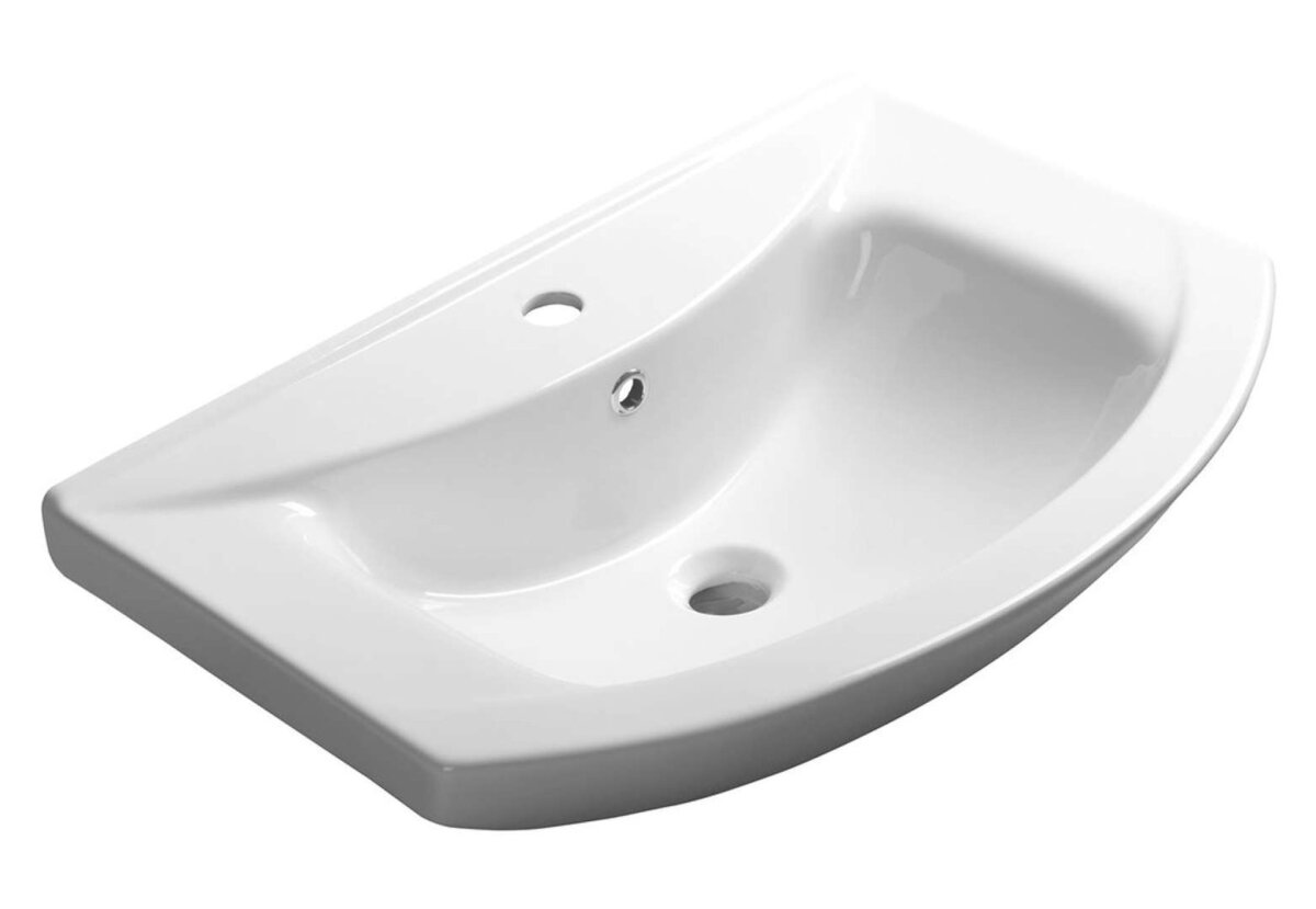 Aqualine ZERO keramické nábytkové umývadlo 65 x 46 cm, biele