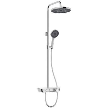 KIELLE Oudee sprchový set s termostatom 20602000, 260 mm, chróm/biela/čierna