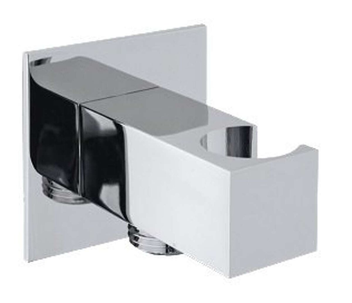 SAPHO Držiak sprchy SG303, hranatý pevný s vyústením, chróm
