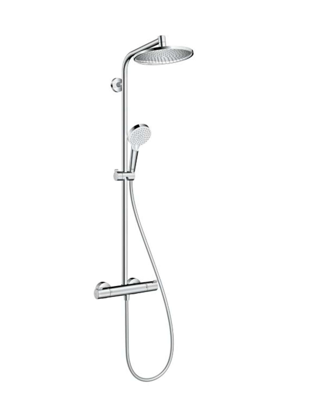 Hansgrohe Crometta S Showerpipe 240 (1-jet) s termostatom, chróm — model 27267000