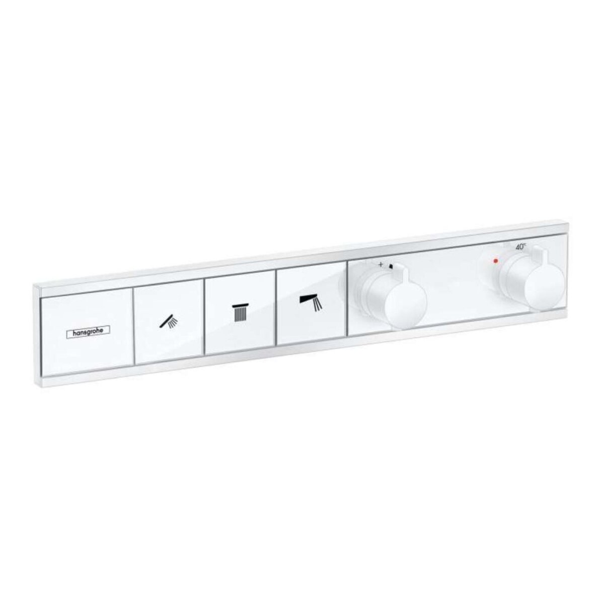 Hansgrohe RainSelect 15381700 podomietková termostatická batéria na 3 spotrebiče, matná biela