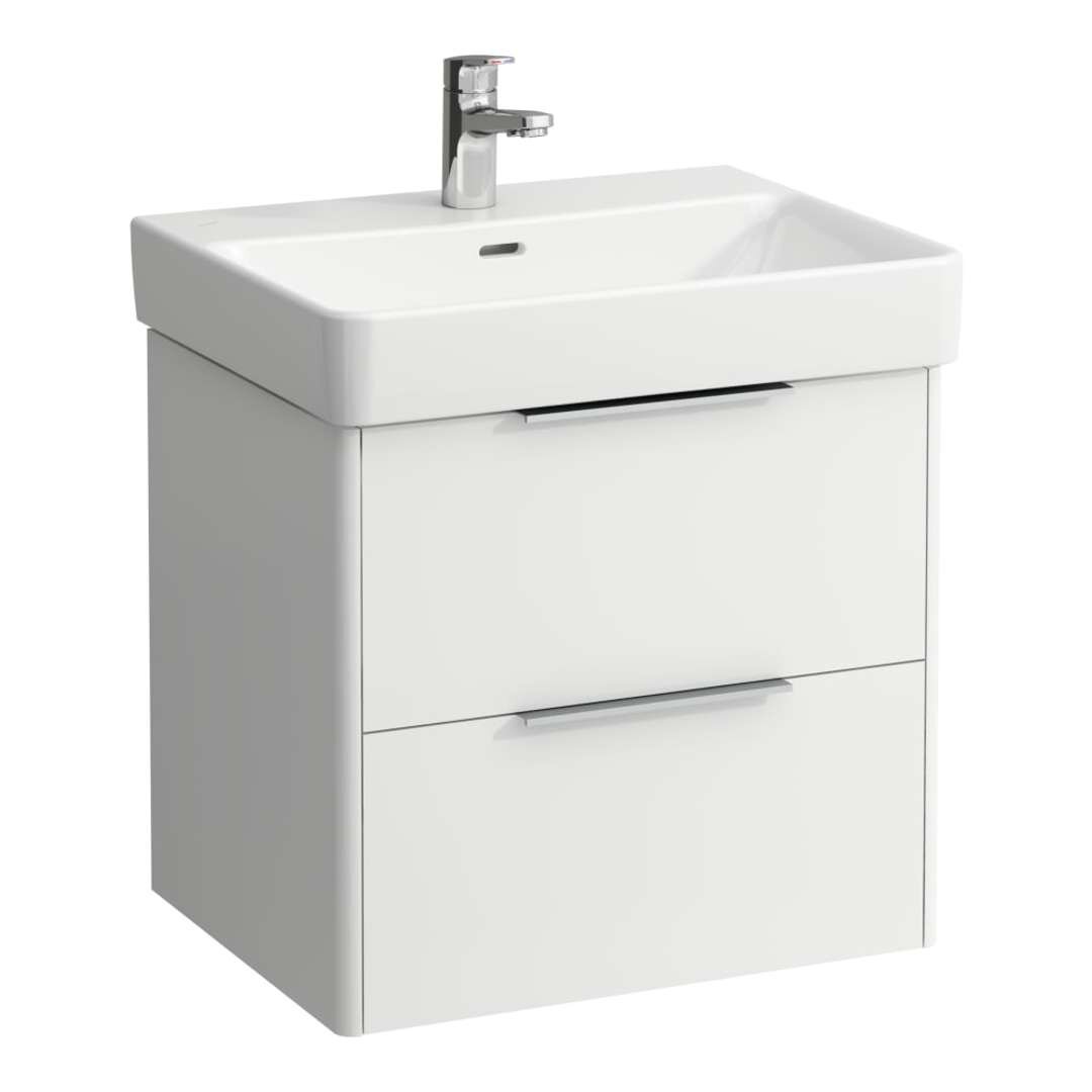 LAUFEN Base skrinka pod umývadlo 57×53×44 cm, 2 zásuvky, biela matná