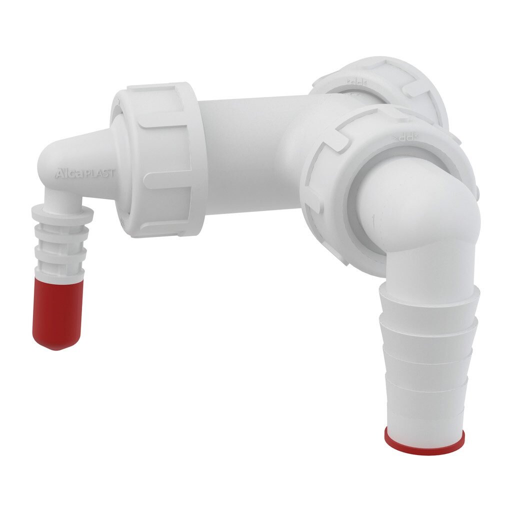 AlcaPlast P149Z dvojité kolienko G1\" × Ø 8–23 mm s klapkami