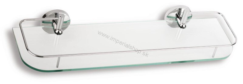 Novaservis Metalia 1 — sklenená polička s výklopným zábradlím 450 mm, chróm