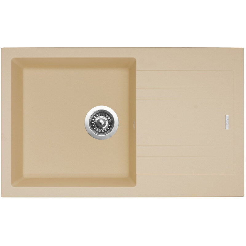 Granitový drez Sinks Linea 780 N s odkvapom, Sahara, 780 x 480 mm