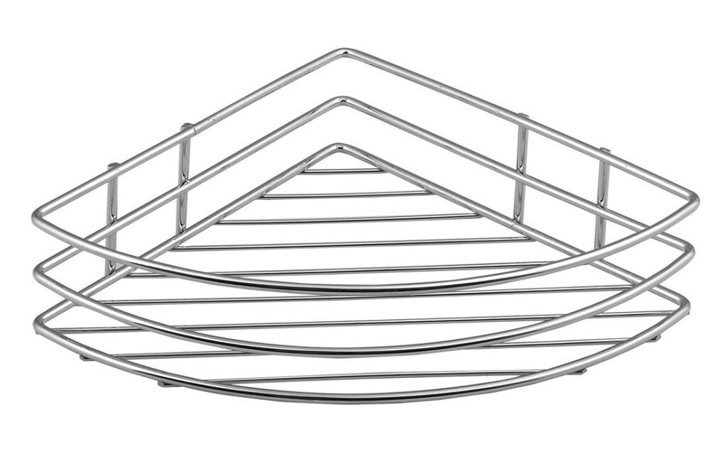 AQUALINE Chrom Line drôtená rohová polička 37005, 200×65×200 mm, chróm