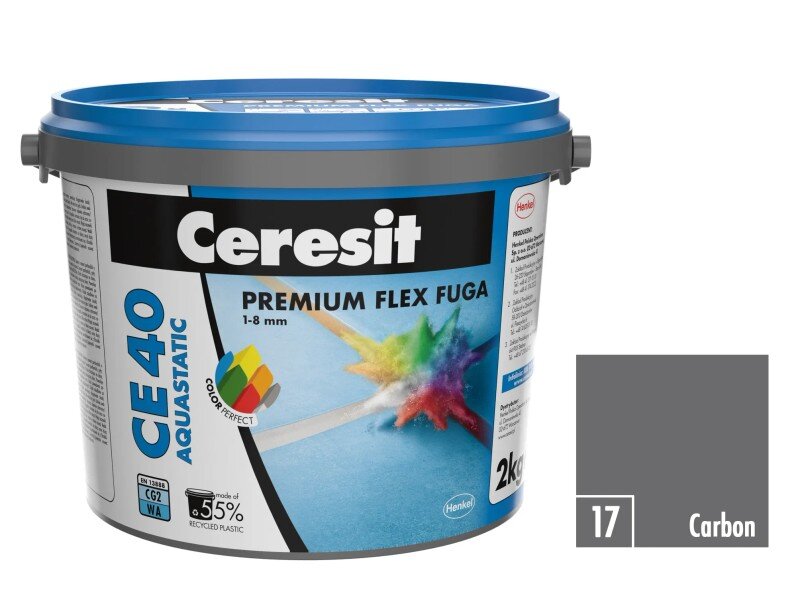 Ceresit CE 40 Aquastatic Carbon – flexibilná škárovacia hmota 2 kg