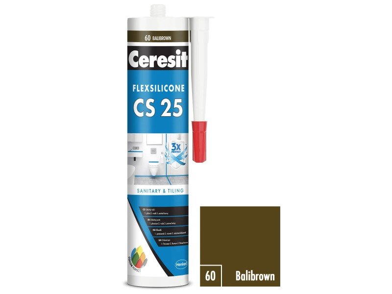 Ceresit CS 25 sanitárny silikón Bali Brown 280 ml