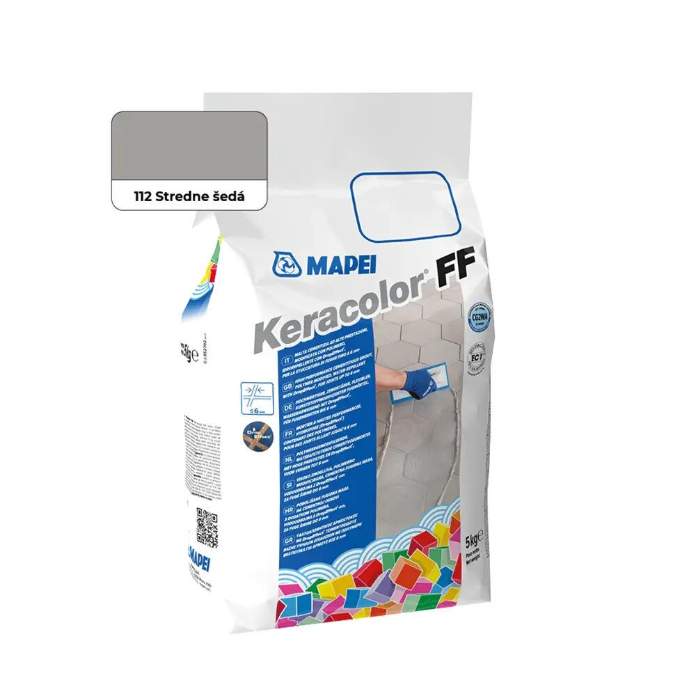 Mapei Keracolor FF 112 – stredne šedá, 5 kg