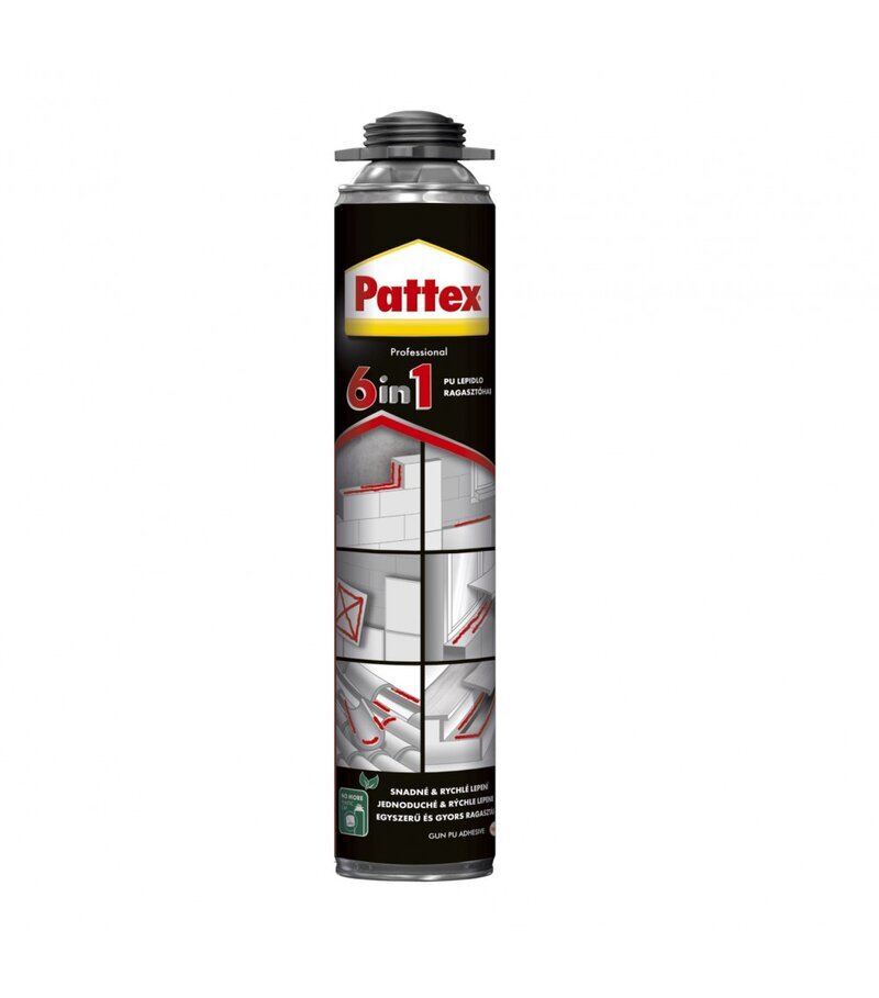 Pattex 6v1 univerzálne pištolové PU lepidlo 750 ml