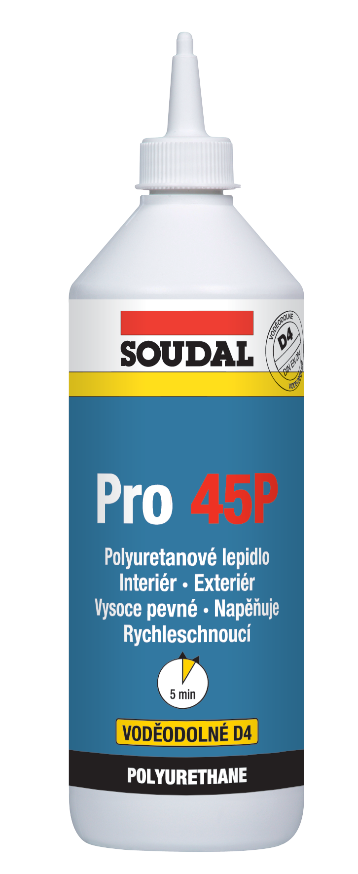 Soudal Polyuretánové lepidlo PRO 45P, 750 g (hnedé)