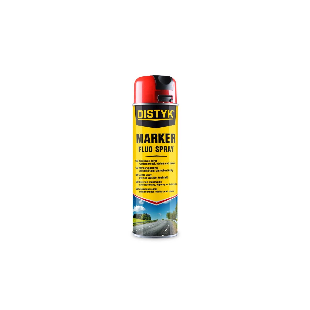 Distyk značkovací sprej Marker Fluo Spray, 500 ml, červený
