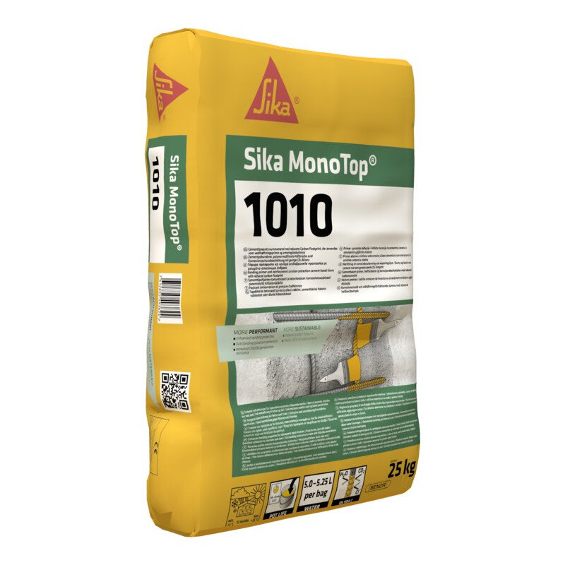 Sika MonoTop-1010, cementová spojovacia malta a protikorózny náter, 25 kg