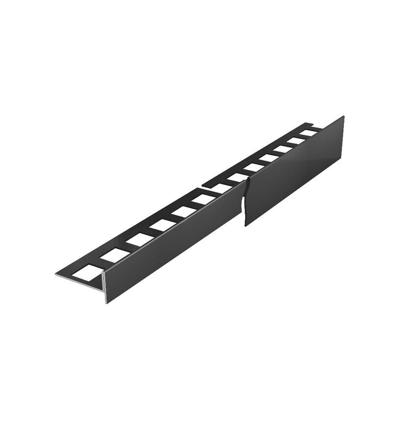 Spádová lišta CELOX SP 10 mm, čierna elox, ľavá, 1,5 m