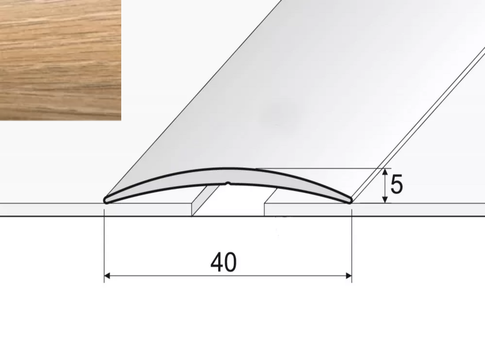 Prechodový profil A13 dub prírodný 930 x 40 mm, samolepiaci