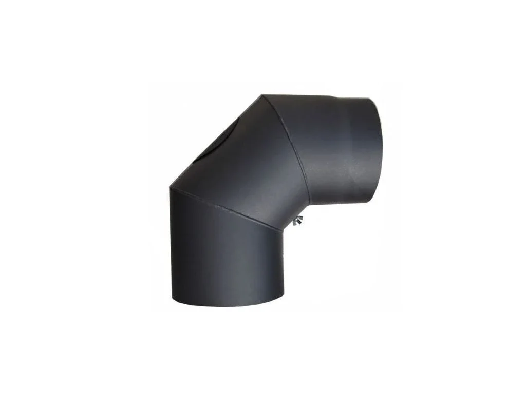 Darco koleno komínové 150 mm 90° s revíziou, oceľ 2 mm (KSR150/90)
