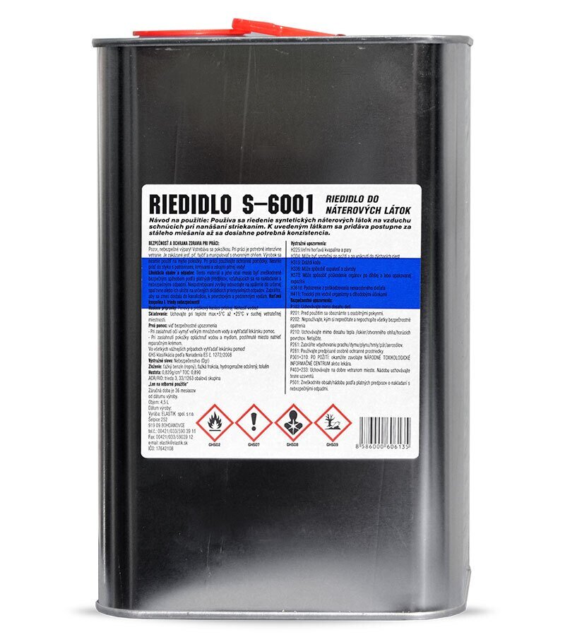 ELASTIK S 6001 syntetické riedidlo 3,4 l