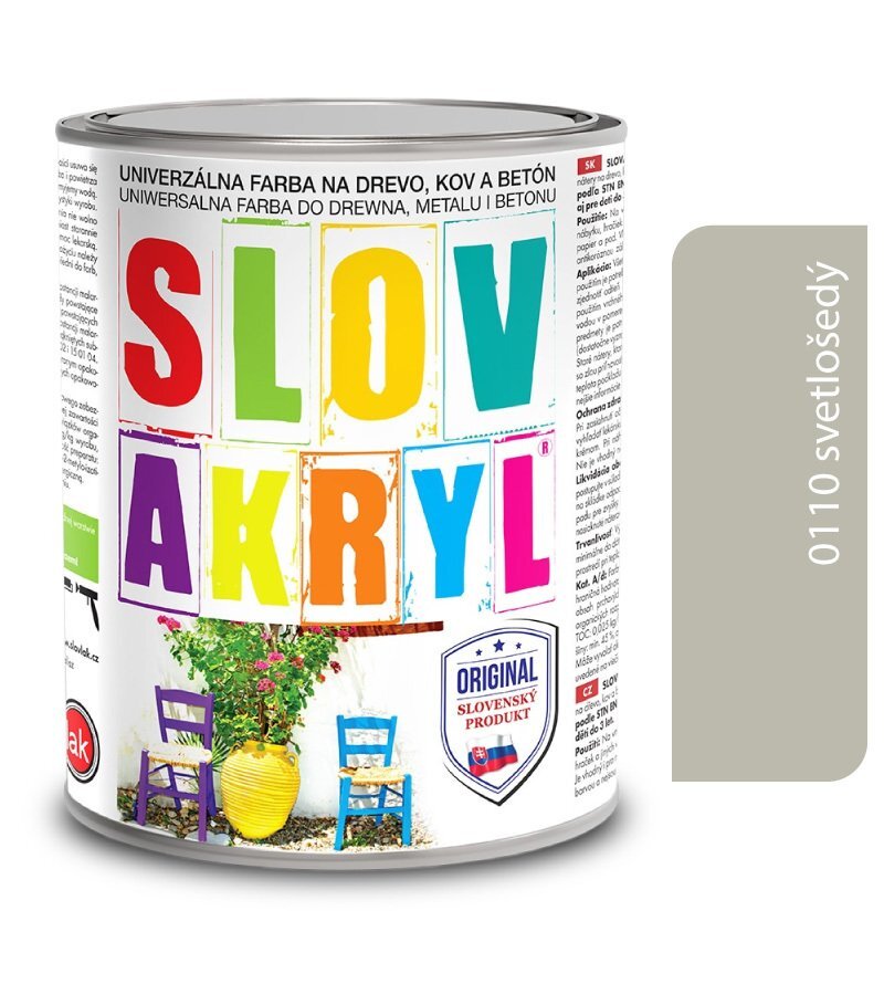 SLOVLAK Slovakryl 0110 svetlo šedý 0,75 kg