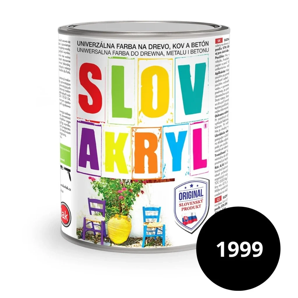 SLOVLAK Slovakryl 0199 čierny 0,75 kg