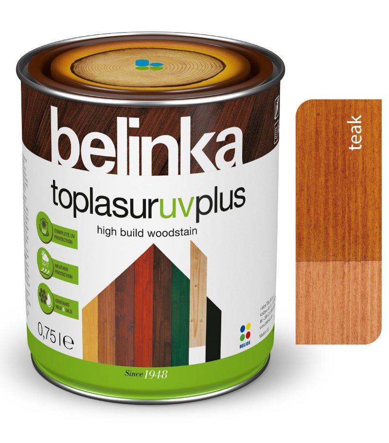 Belinka Toplasur UV Plus 17 Teak 0,75 l (hrubovrstvá lazúra)