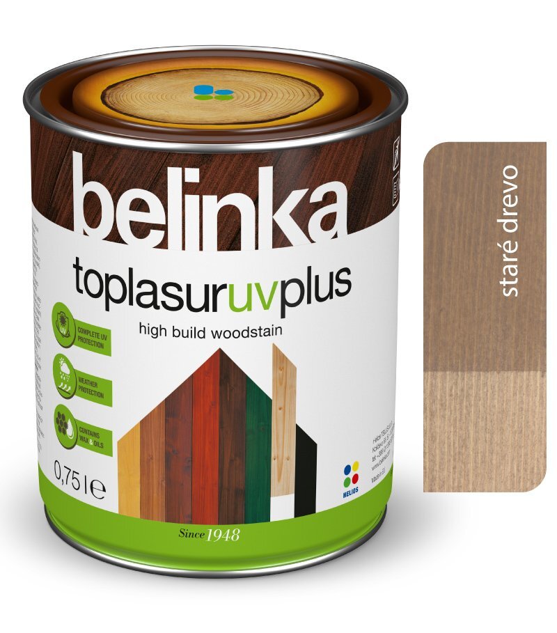 Belinka Toplasur UV Plus 28 (staré drevo), 0,75 l