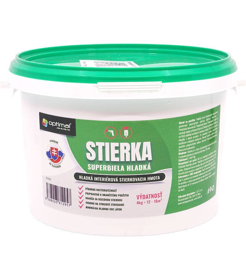 Optimal Stierka 4 kg — hladká stierková hmota