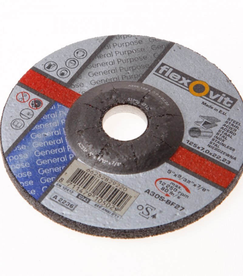 Flexovit brusný kotúč 125 x 7 x 22,2 mm A30 S (BF27)
