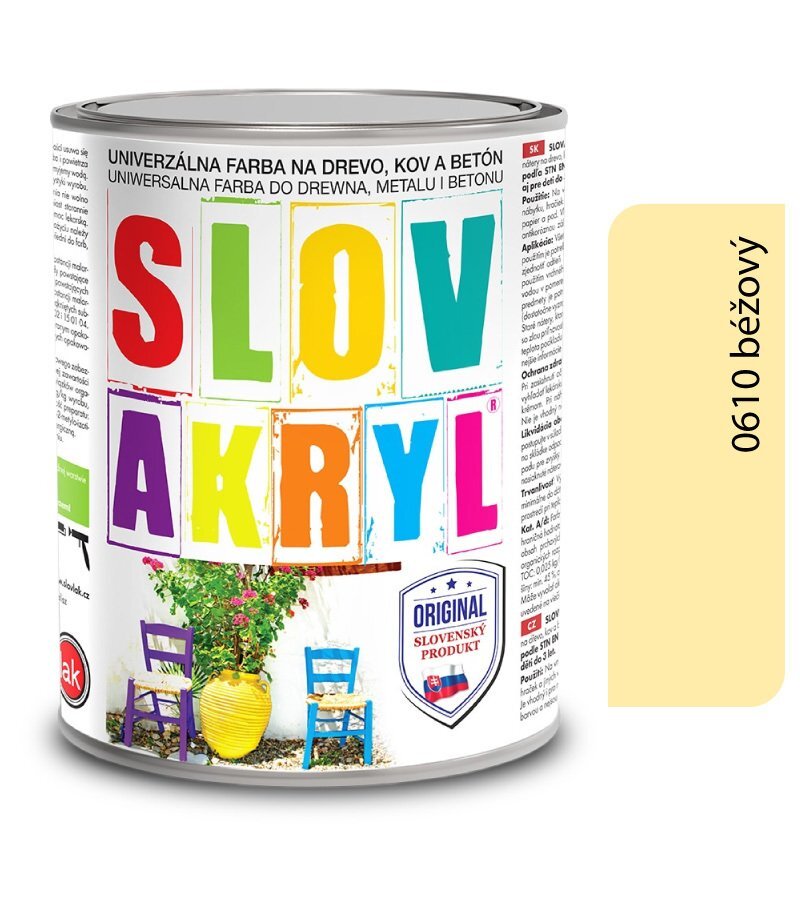Slovlak Slovakryl 0610 béžový 0,75 kg