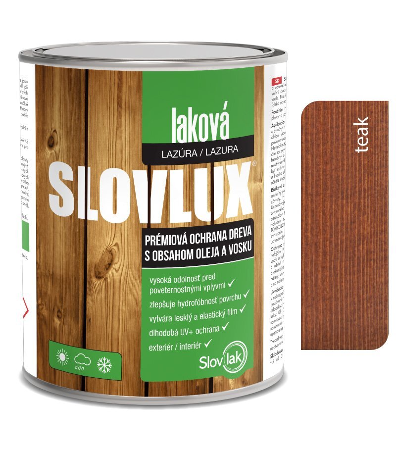 Slovlux (SLOVLAK) laková lazúra 0023 Teak, 0,7 l