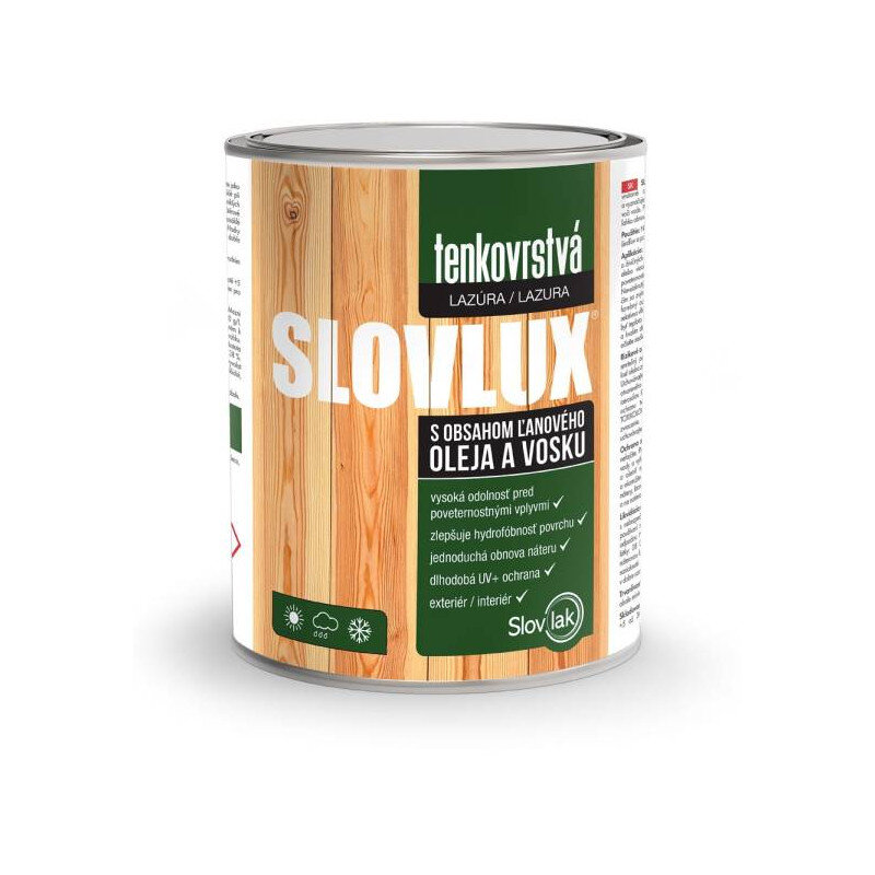 Slovlux B tenkovrstvá lazúra 0,7 l — červený smrek