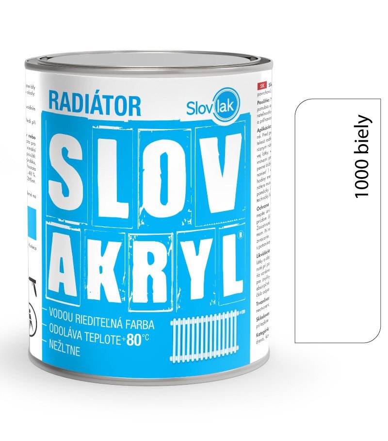 Slovakryl Radiátor biely 0,75 kg