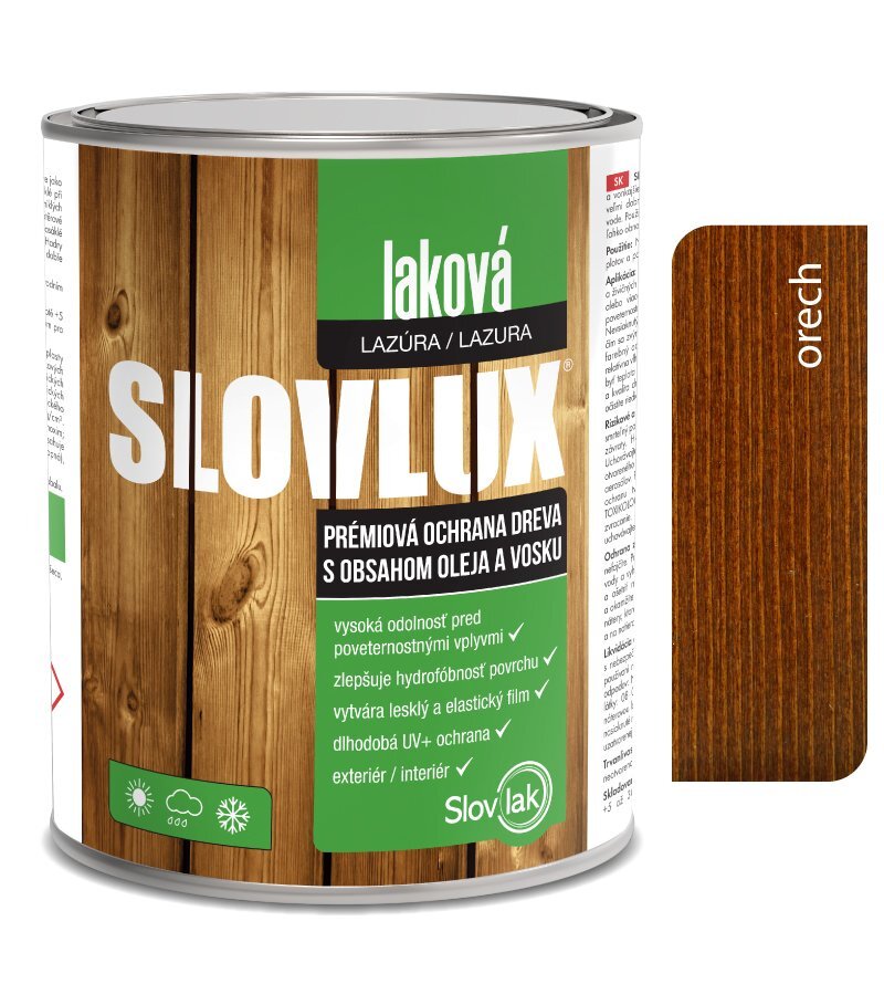 SLOVLAK Slovlux laková lazúra 0021 Orech, 2,5 l