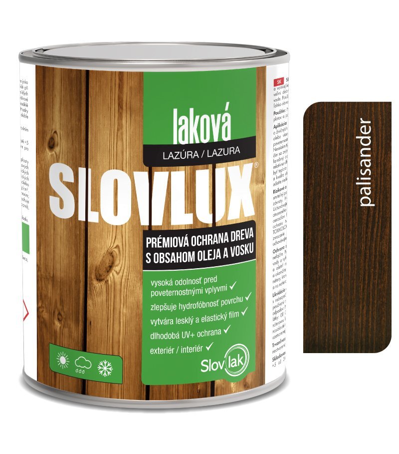Slovlux laková lazúra 0022 Palisander 2,5 l