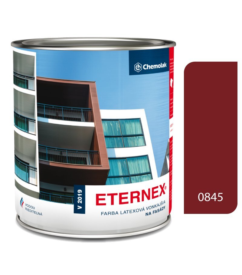 Chemolak Eternex V 2019 latexová vonkajšia farba 0,8 kg (odtieň 0845)