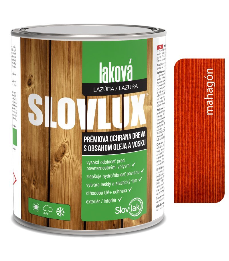 Slovlux laková lazúra 0080 Mahagón 2,5 l (SLOVLAK)