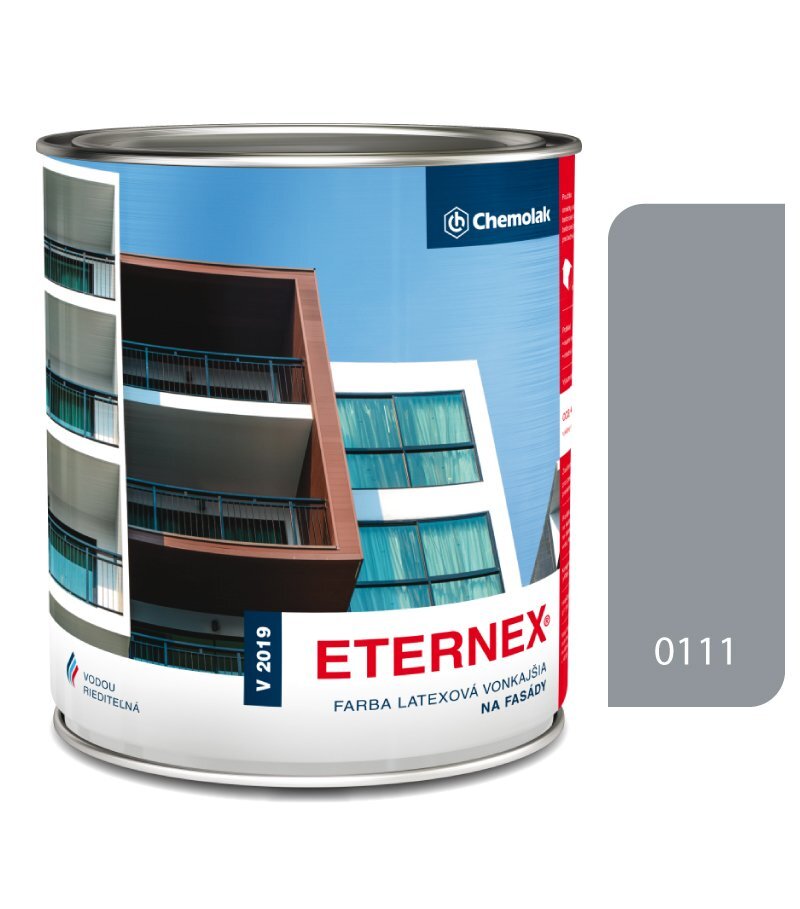 Chemolak Eternex V2019 0111 šedá – latexová fasádna farba 0,8 kg
