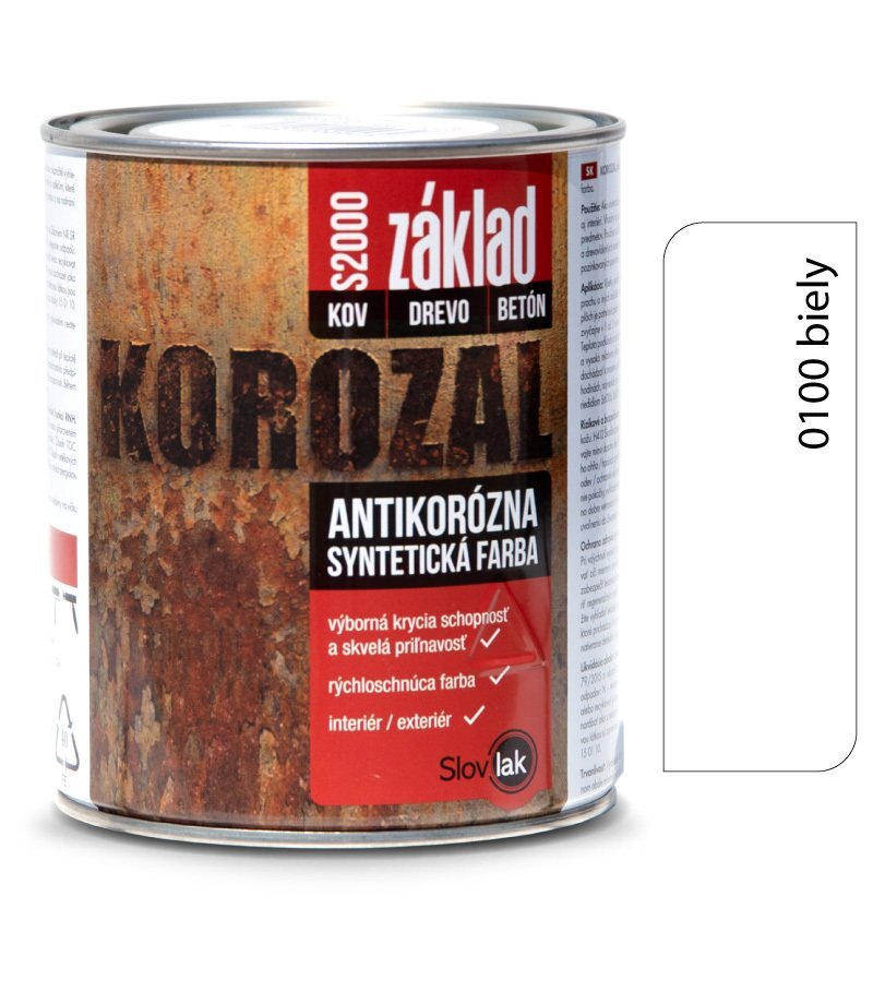 Korozal S2000 Základ 0100 biely 1 kg