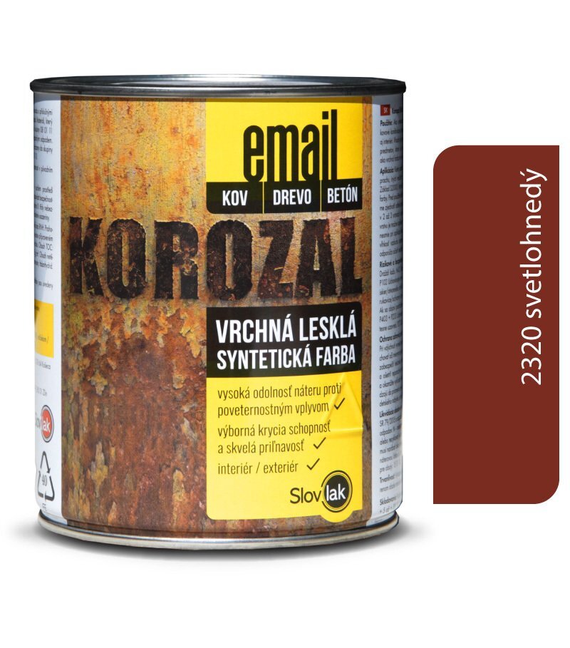 Slovlak Korozal Email 2320, svetlohnedý, 0,75 kg