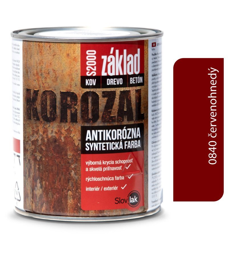 SLOVLAK Korozal Základ S2000 0840 červenohnedý 1 kg