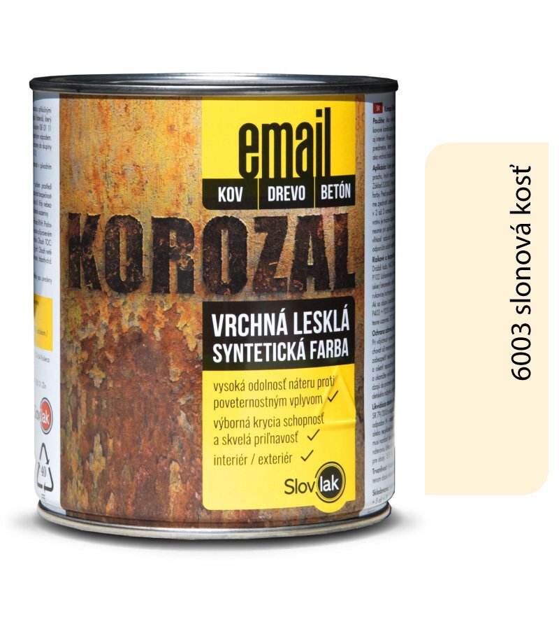 Korozal EMAIL 6003 - slonová kosť, 0,75 kg (Slovlak)