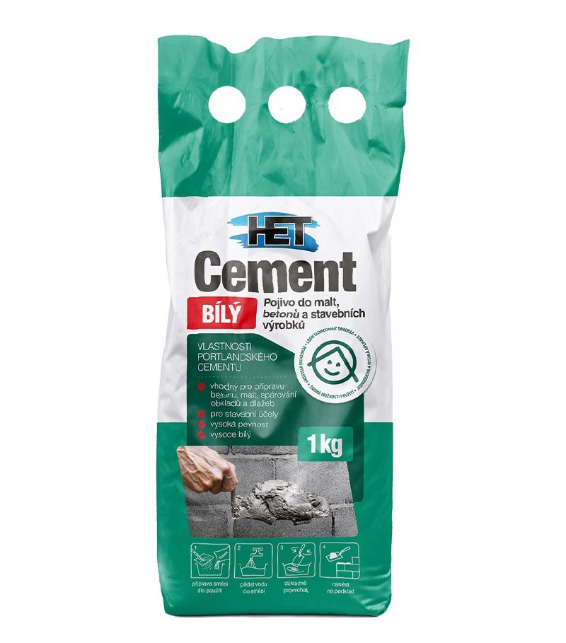 HET Cement biely 1 kg