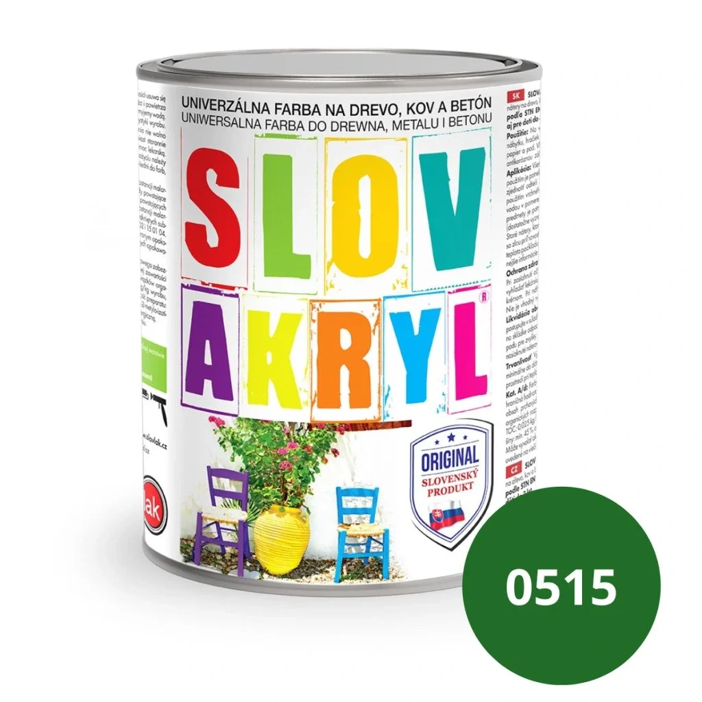 Slovakryl 0515 svetlozelený 0,75 kg (Slovlak)