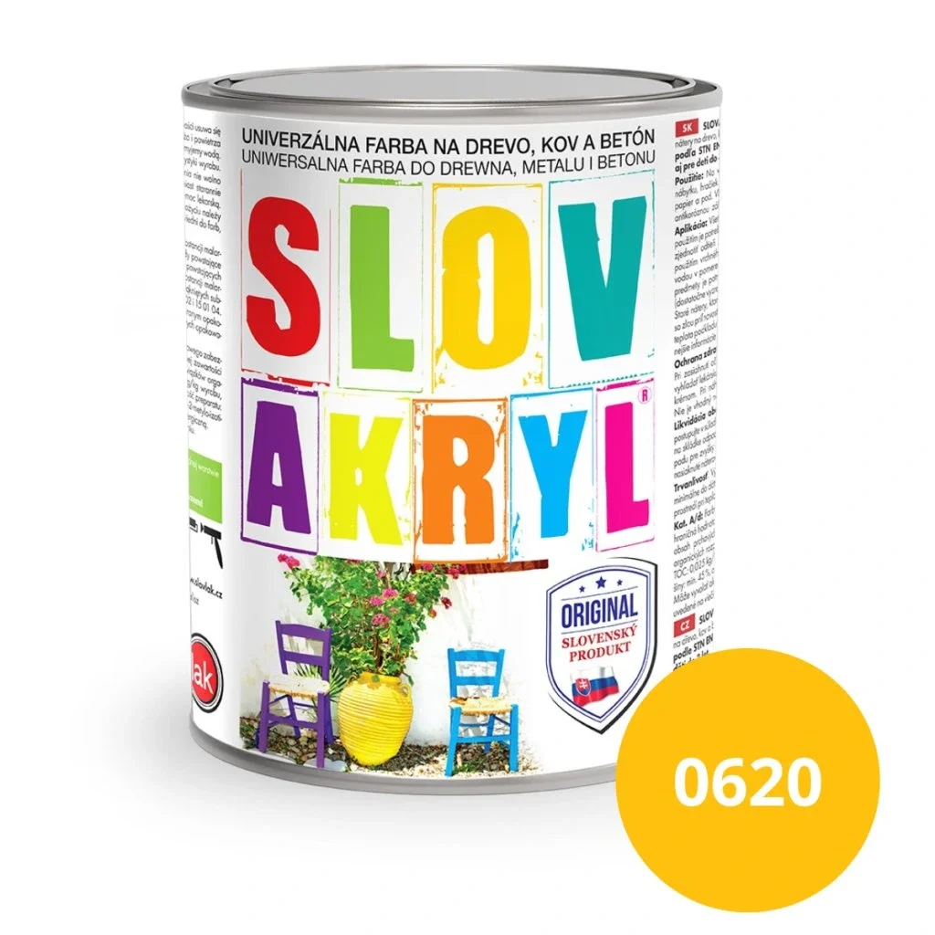 Slovakryl 0620 žltý 0,75 kg (Slovlak)