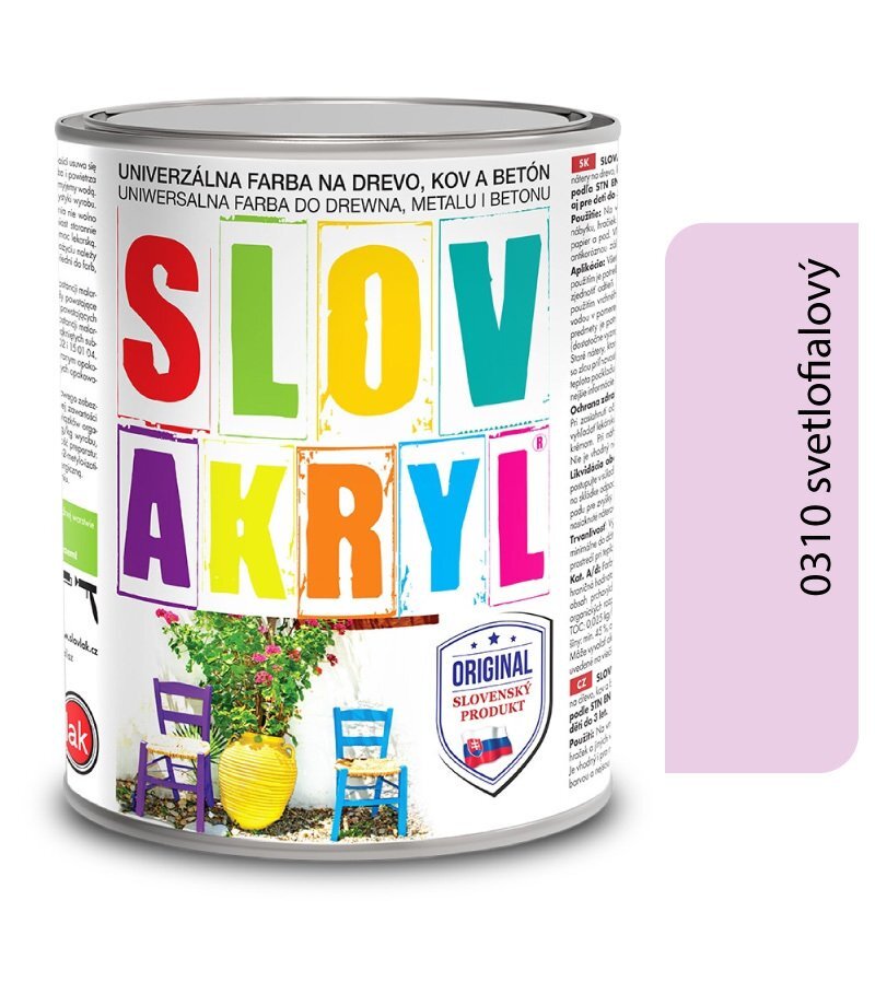 Slovakryl 0310 svetlofialový 0,75 kg (Slovlak)