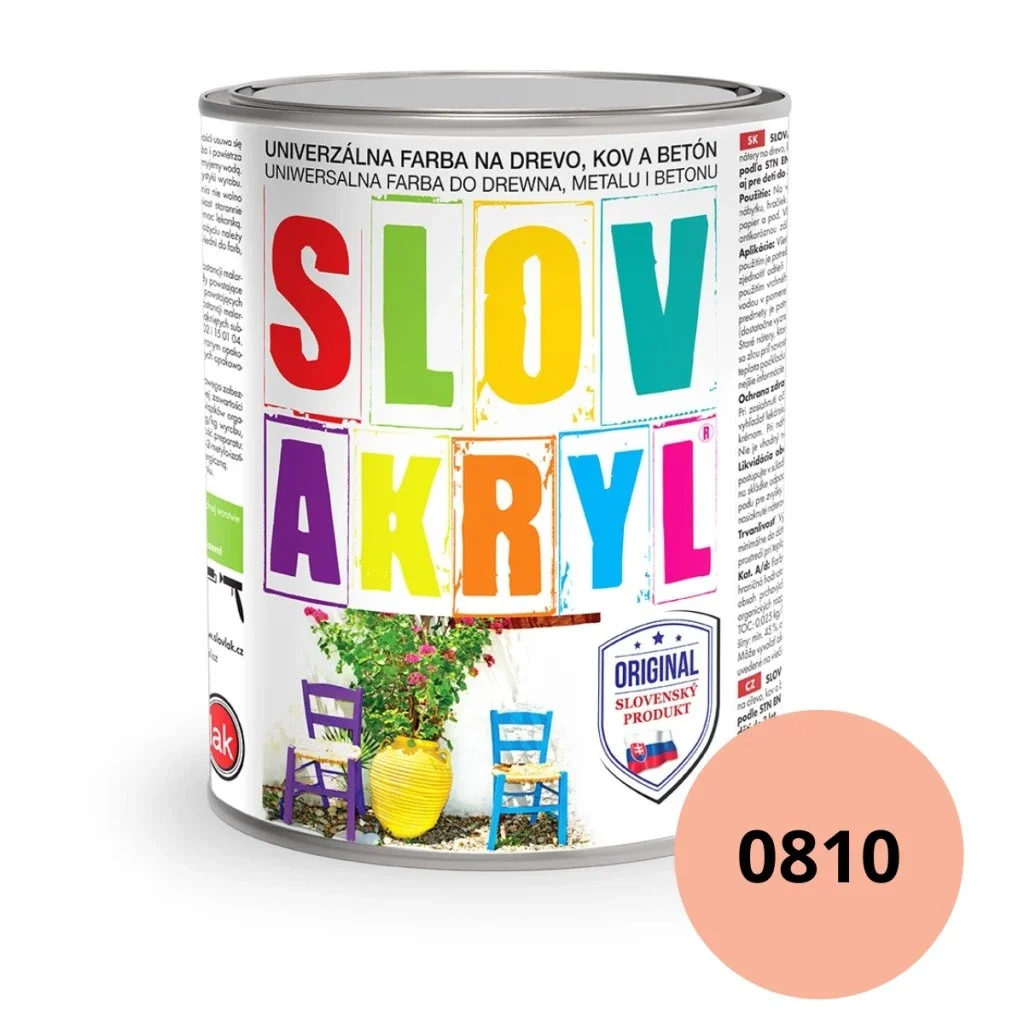 Slovakryl 0810 ružový 0,75 kg (SLOVLAK)
