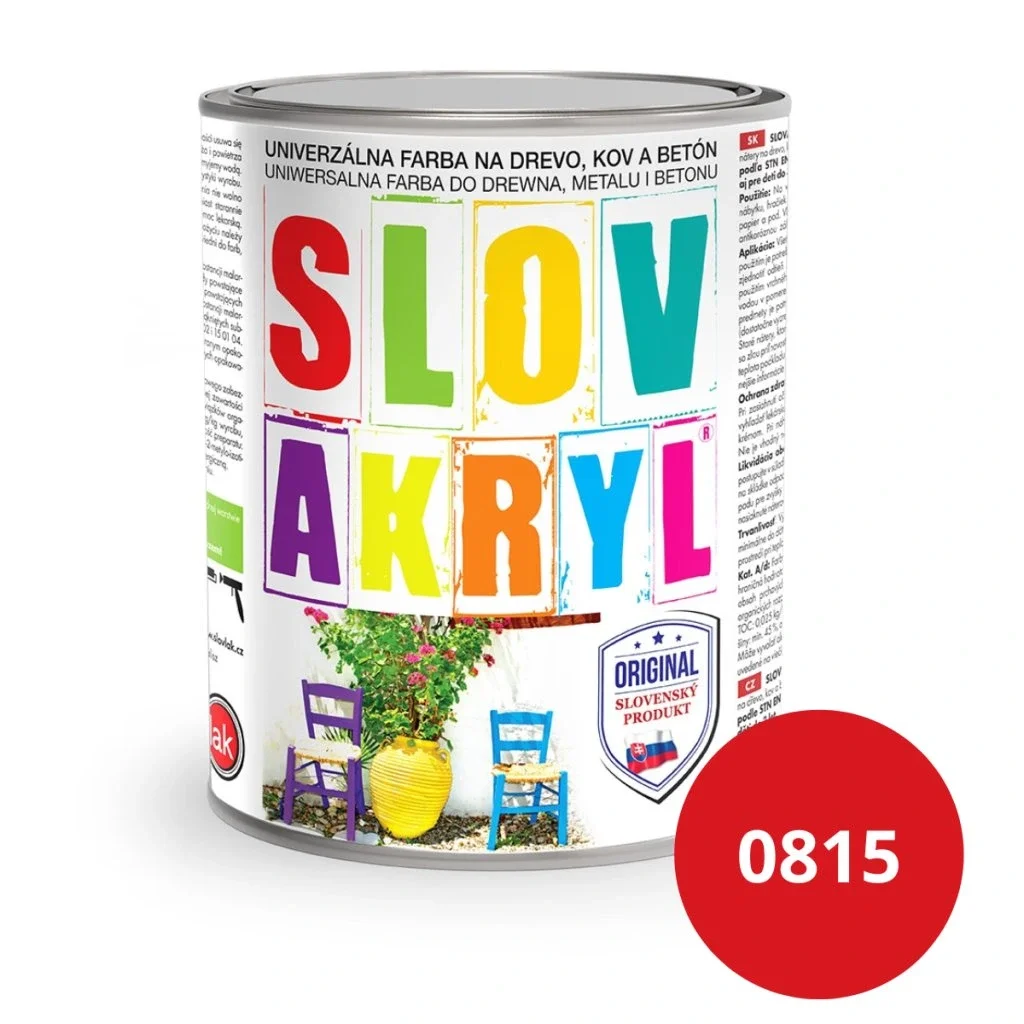 Slovlak Slovakryl 0815 červený 0,75 kg