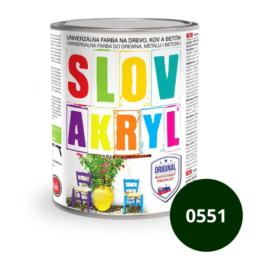 Slovakryl 0551 tmavozelený 0,75 kg