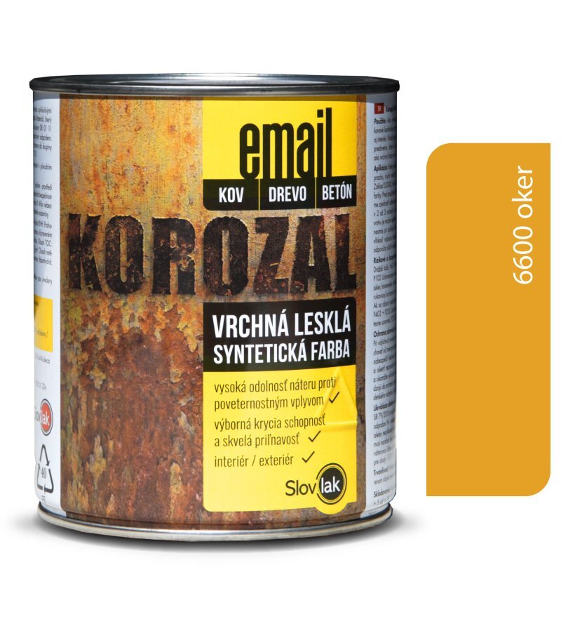 Slovlak Korozal Email 6600 lesklý oker 0,75 kg