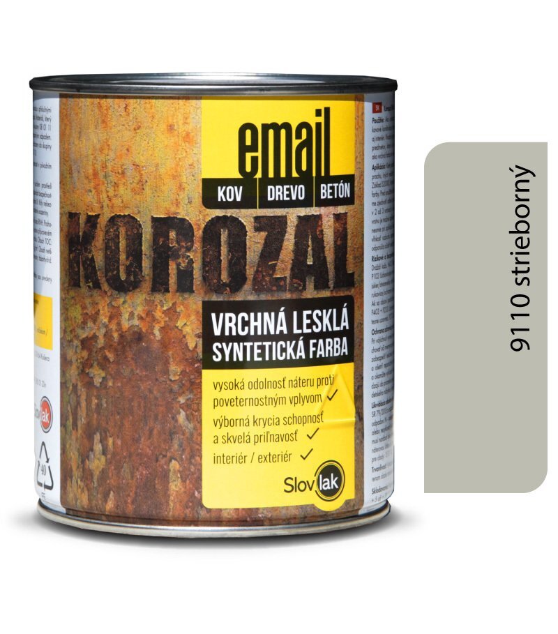 Slovlak Korozal EMAIL 9110 strieborný, 0,75 kg